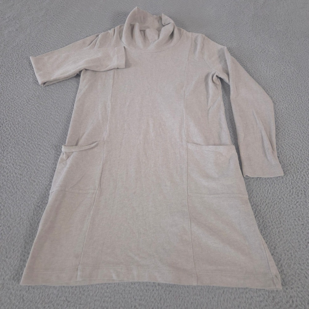 J. Jill Dress Womens Small Pure Jill Soft-Touch Brushed Cotton Cowl Neck Pockets